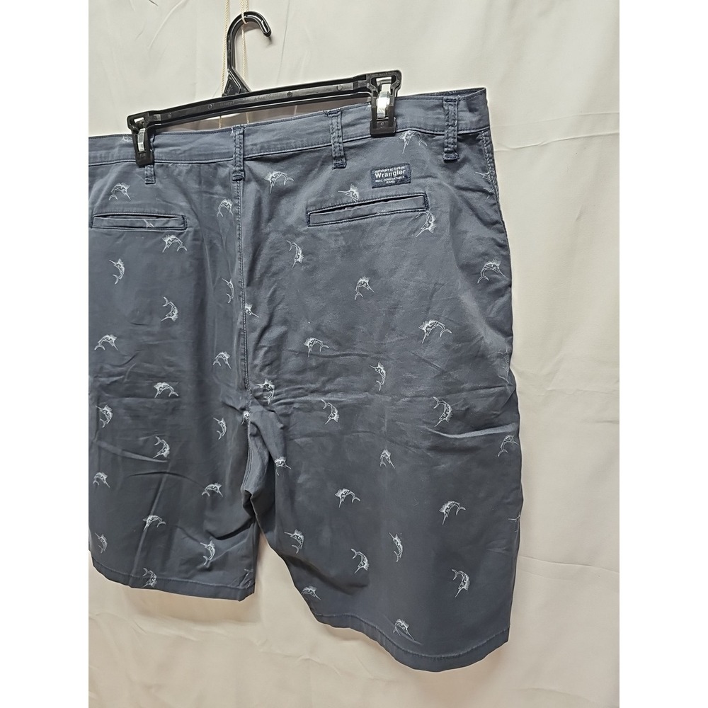 Wrangler Mens Gray Sailfish Casual Cotton Stretch Pockets Chino Short Size 42 - Picture 8 of 12